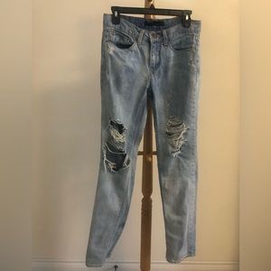Distressed Urban Outfitters faded boyfriend cool soft jeans, 26